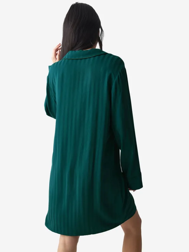 Triumph Nachthemd Red Label Amourette Jacquard TEAL GREEN