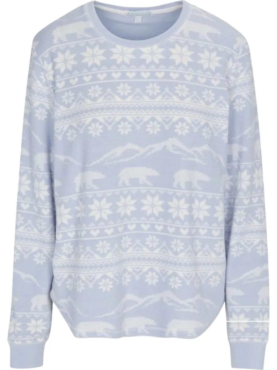 PJ Salvage Dames-top met sneeuwvlokmotief en relaxte pasvorm (Lichtblauw) blauw, foto 2