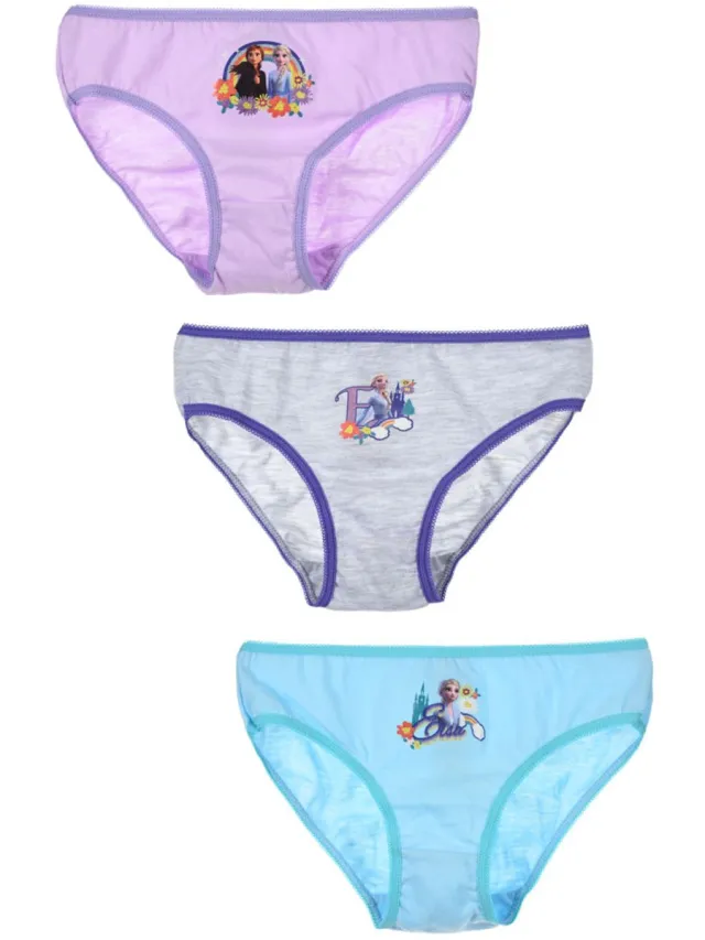 Disney Frozen kinderondergoed, slipje 3 stuks/verpakking 6/8 jaar Blauw