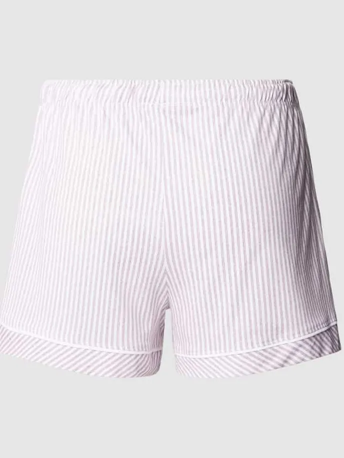 s.Oliver Loose fit korte pyjama-broek met streepmotief bordeaux, foto 2