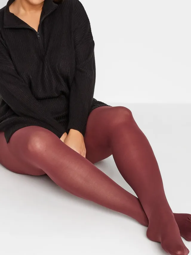 Yours Premium Panty Van 50 Denier In Bordeauxroodsize 56-60, foto 2