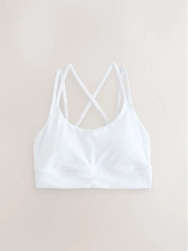 Next Dames - Medium Impact sportbeha met bandjes achterzijde - Wit White
