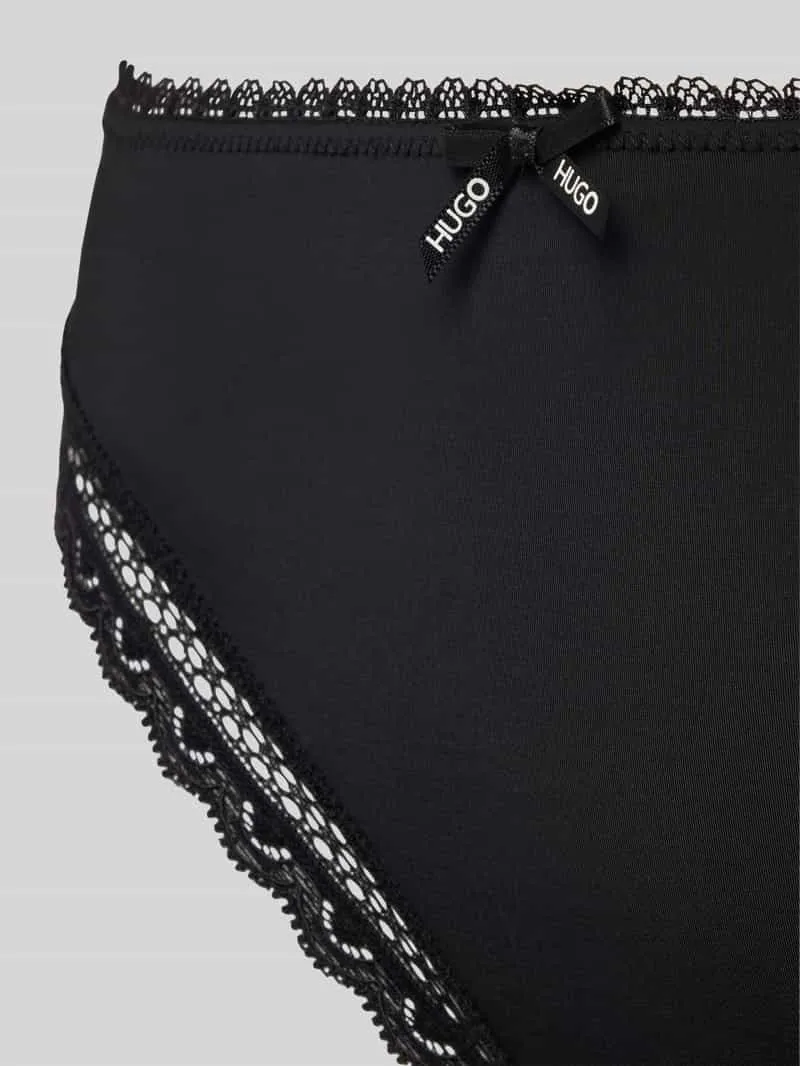 Hugo Slip met kant, model 'UNIQUE' zwart, foto 3