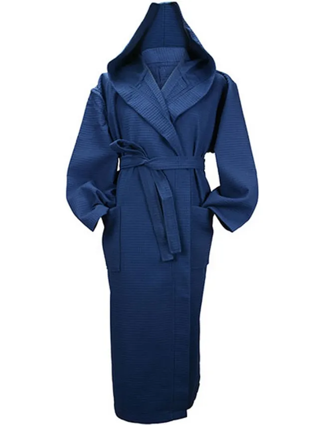 ARTG Dames/Dames Robezz Wafel ochtendjas met capuchon (Franse marine) Marineblauw