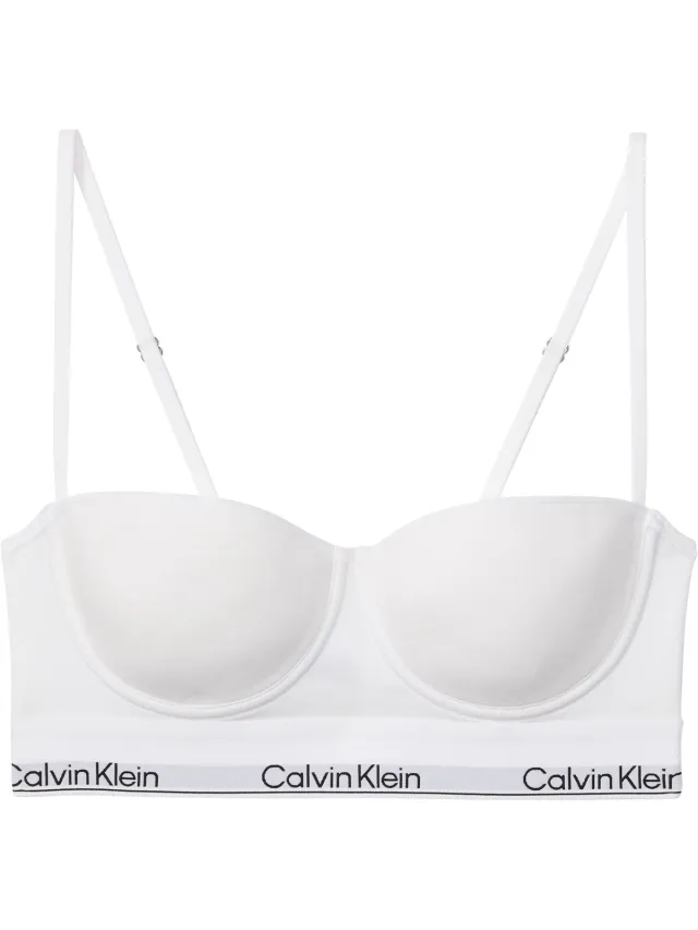 Calvin Klein BH Balconnet Longline - Icon Cotton Modal - Wit - 80-95C