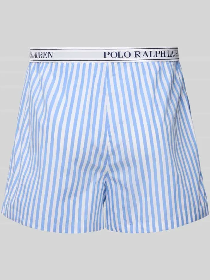 Polo Ralph Lauren Korte pyjamabroek met elastische band met logo lichtblauw, foto 2