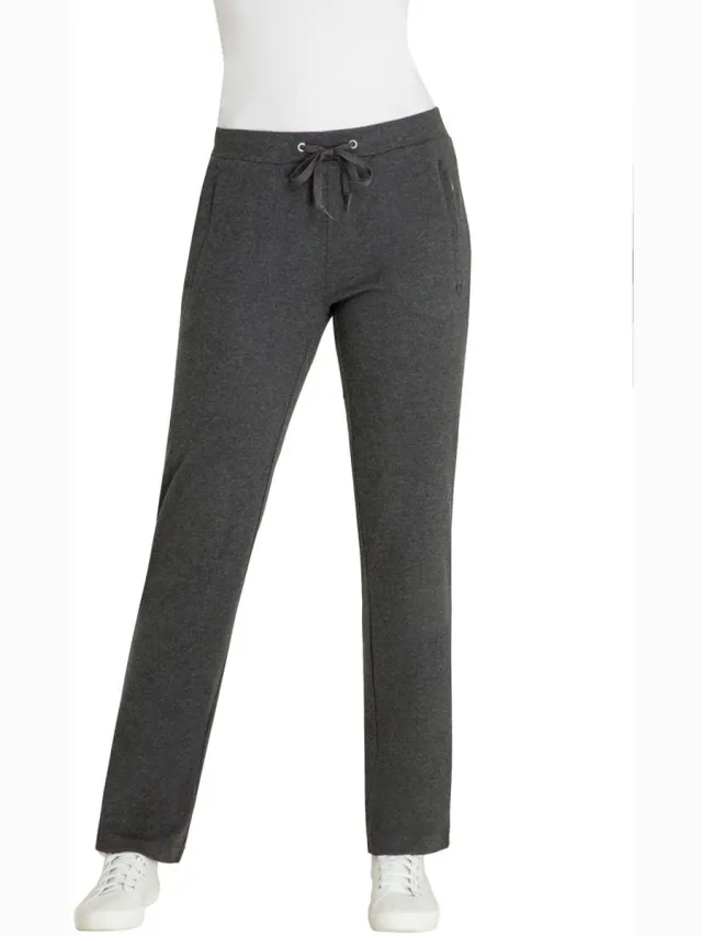 Hajo Comfortabele dames vrijetijdsbroek antraciet - Grijs - Maat - 40