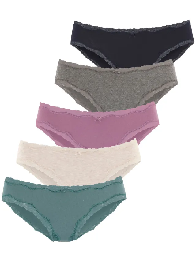 slip Jazzpants meerkleurig antraciet gemêleerd, beige gemêleerd, lila, eucalyptus, navy, foto 2
