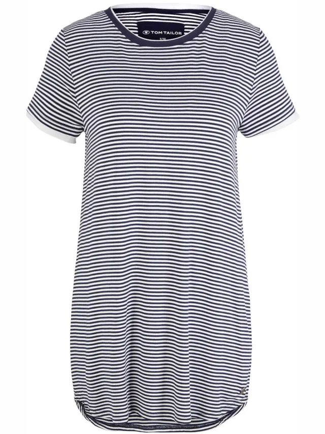 Tom Tailor Pyjama-jurk met streepjespatroon - blue ring
