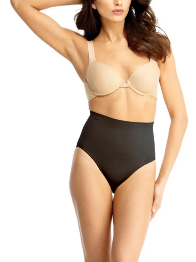 MeMoi Hoog model corrigerende slip met gemiddelde dekking, naadloos model. Black