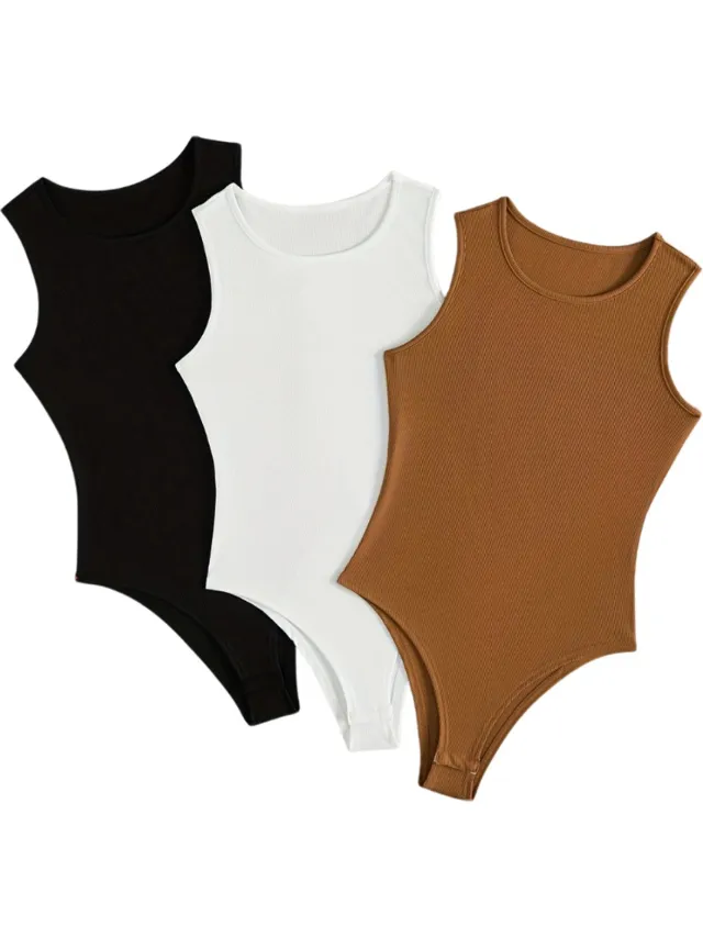 100 Bodysuit Dames - Jumpsuit - Corrigerend Ondergoed - Body plunge - Lingerie - Setje Vrouwen - 3 Pcs - Gemengd