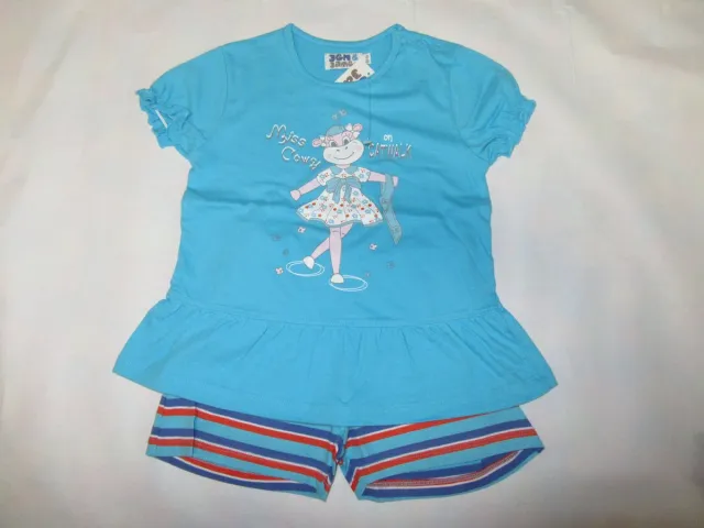 Wiplala Zomer pyjama - Meisje - Blauw - Miss cowy - 4 jaar 104