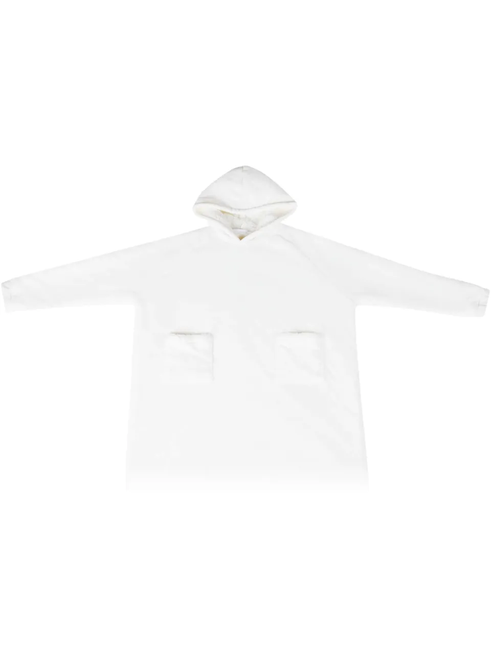 vidaXL Deken hoodie Wit L Fleece en Flanel, foto 2