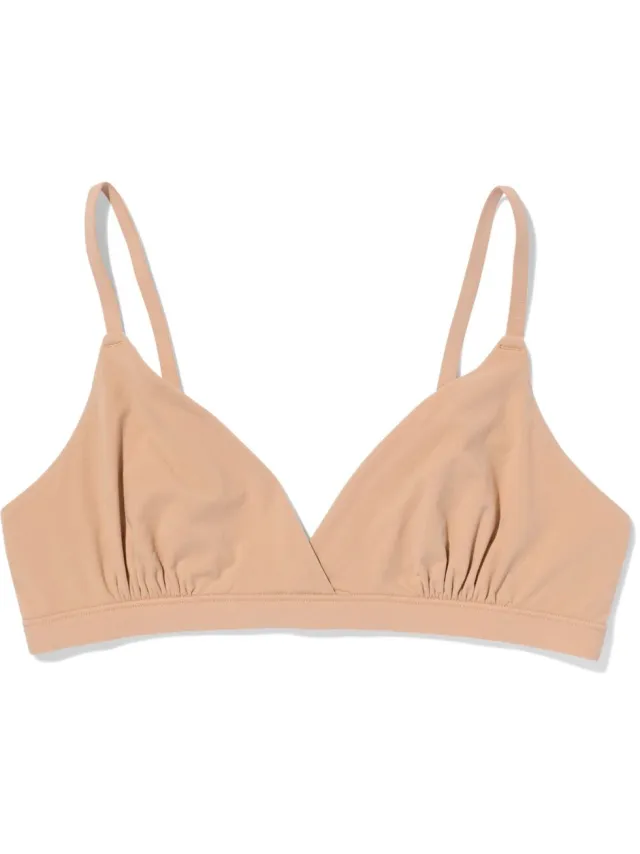 HEMA Triangel bralette micro beige (beige)