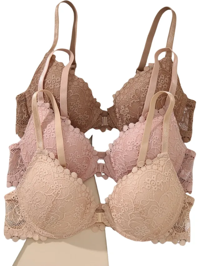 Currero BH Zonder Beugel - Strapless - Zonder Bandjes - Met Voorsluiting - Push-up Bh's - Comfort Beha - Comfortabel - Grote Sluiting - Gemengde Kleur B - Cupmaat