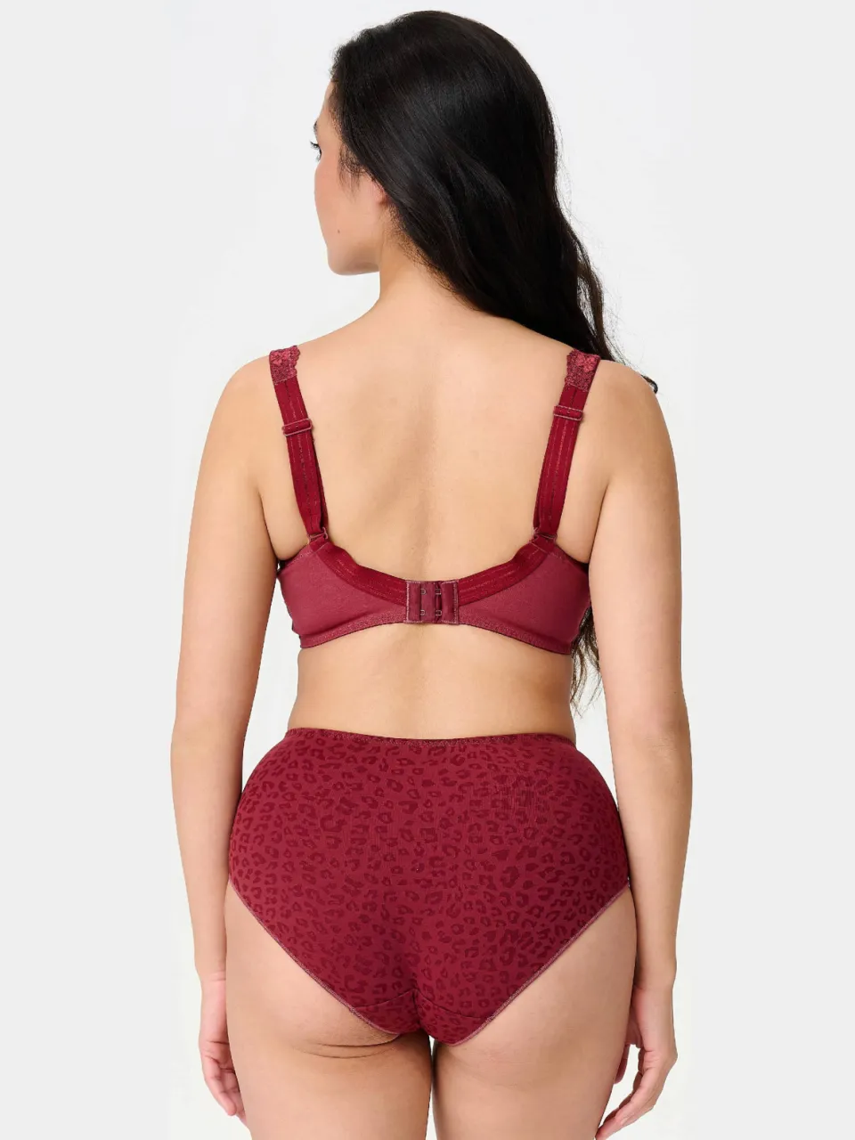 Lingadore uni-fit plus voorgevormde bh met beugel donkerrood, foto 4