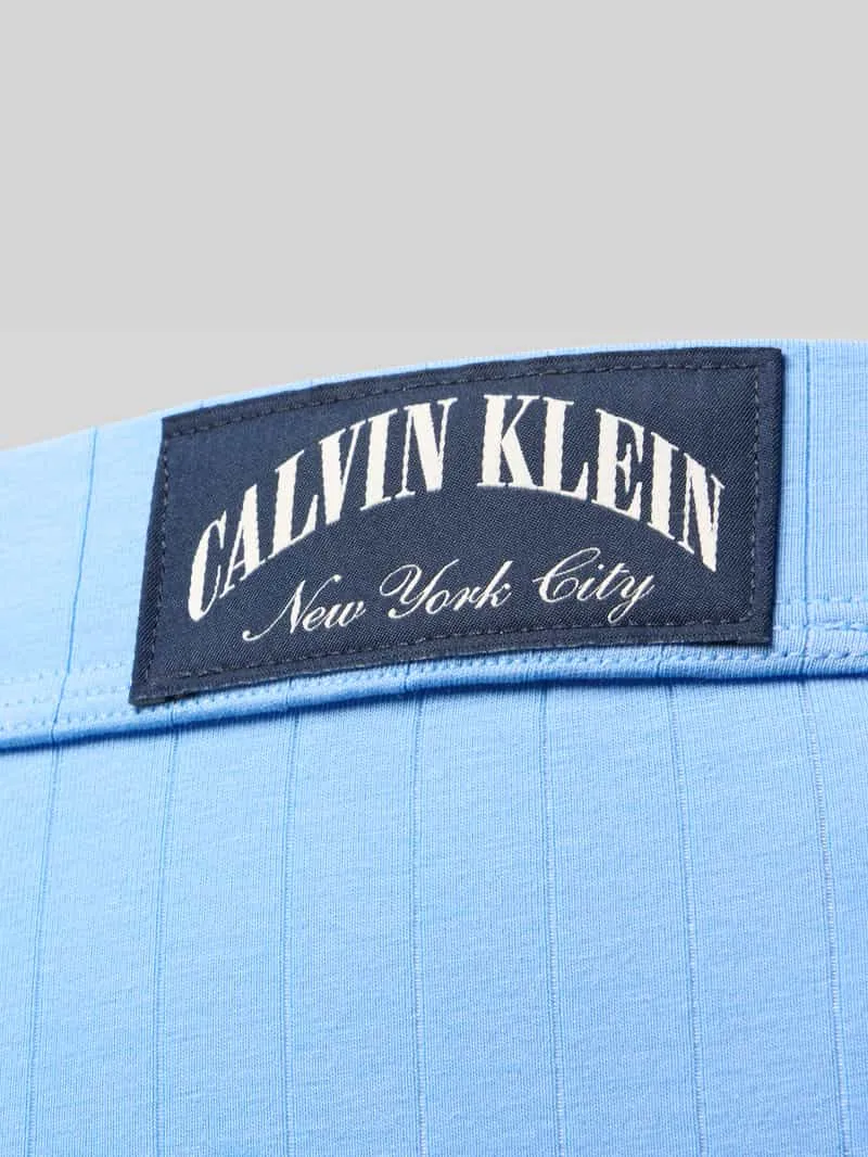 Calvin Klein String van katoenmix model 'THONG' blauw, foto 3