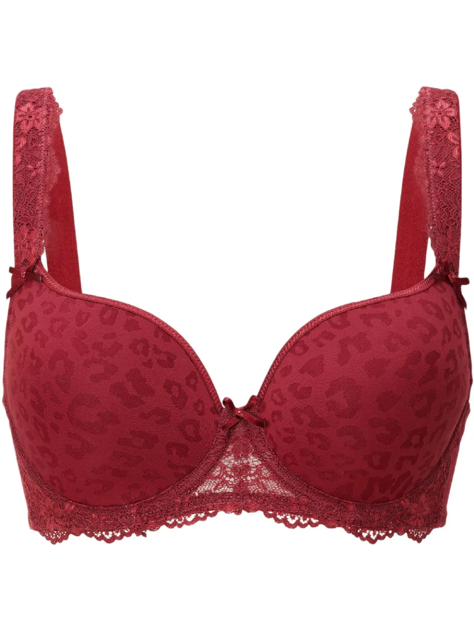 Lingadore uni-fit plus voorgevormde bh met beugel donkerrood, foto 2