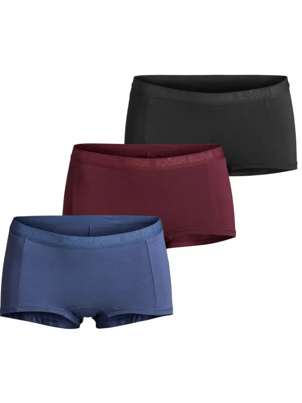 Björn Borg Dames minishorts 3p solids zwart, foto 2