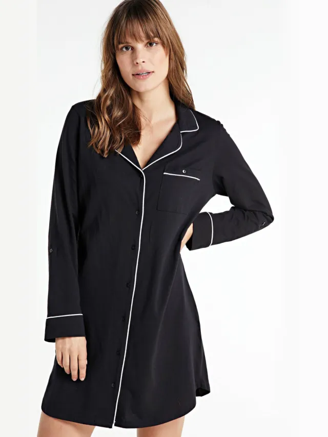 Dreamcovers jersey nachthemd zwart