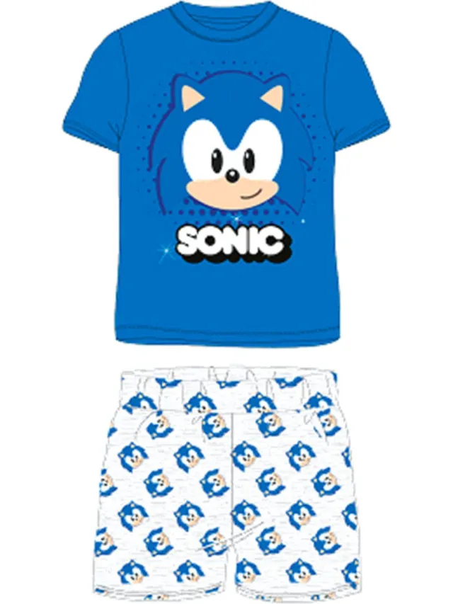 Sonic the Hedgehog pyjama : Maat 3 jaar grijs blauw