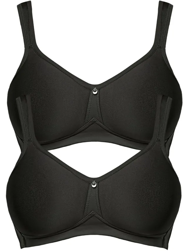 Susa 2-pack spacer-BH zonder beugel Catania Zwart Zwart