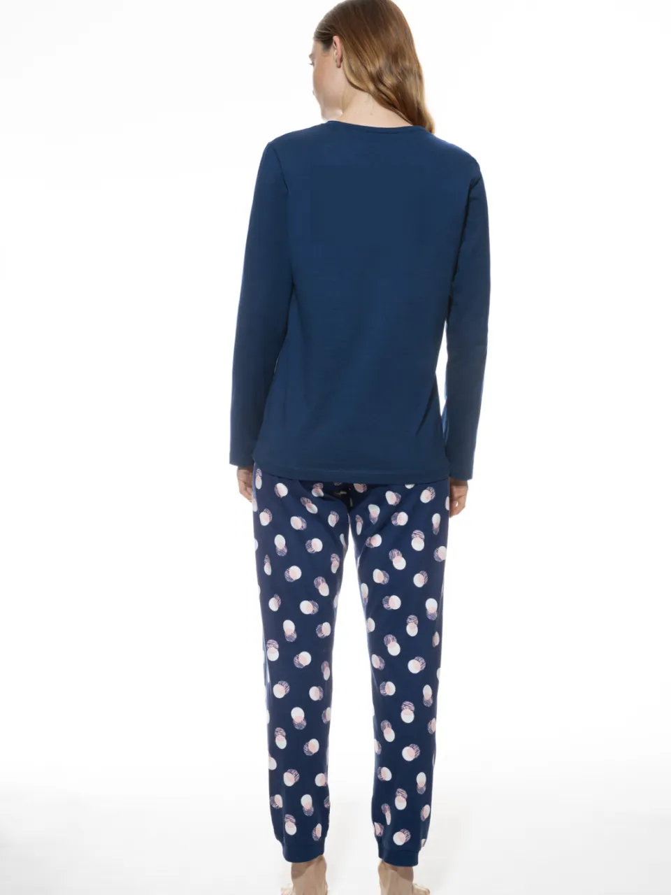 Mey Pyjama kort Serie Scribbled Dots Deep Marine, foto 3
