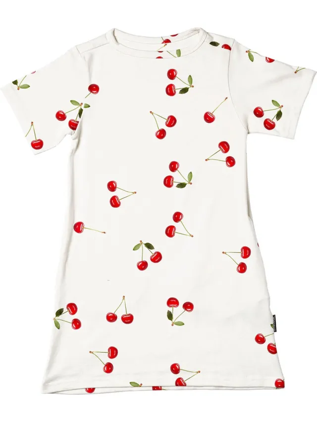 Snurk Dress Kind Cherries Off-white