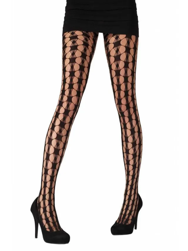 Pretty Polly Panty - Fashion - Stripe Hoop - Net - One Size - 36/42 - Zwart