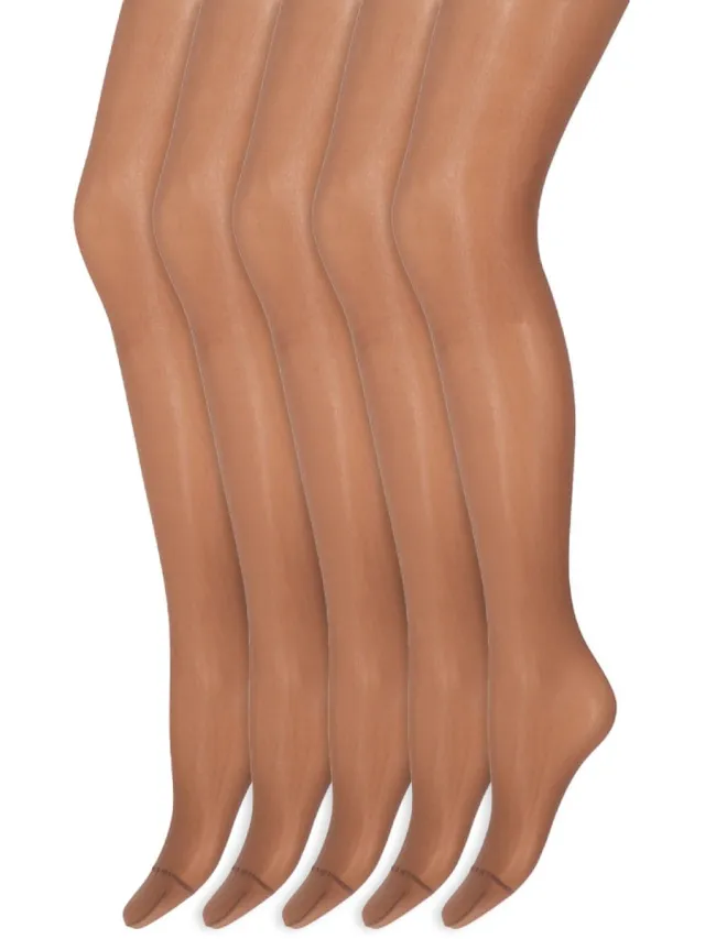 Marianne Grote Maten Panty | Niet Gevormd | 30 Denier | Merk: Marianne | Maat: Xl T/M Xxxl | Kleur: Muscat | 5 Paar Beige