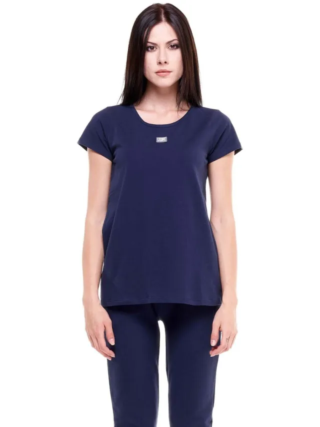 Leone 1947 short sleeves basic 1947 pyjamaset donkerblauw