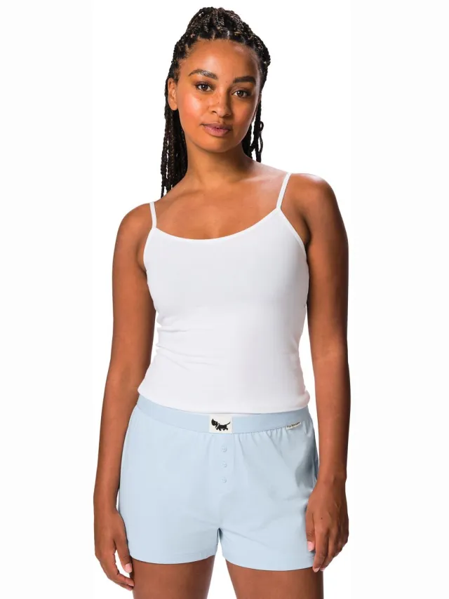 HEMA Takkie dames pyjamashort katoen jersey lichtblauw (lichtblauw)