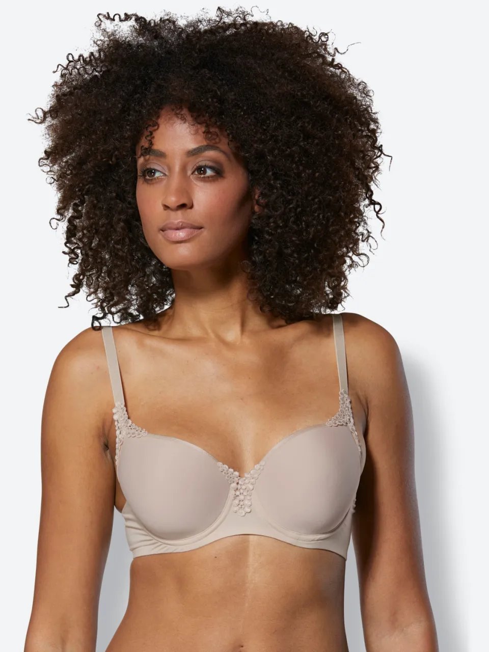 Viania t-shirtbeha met beugel ivoorkleur