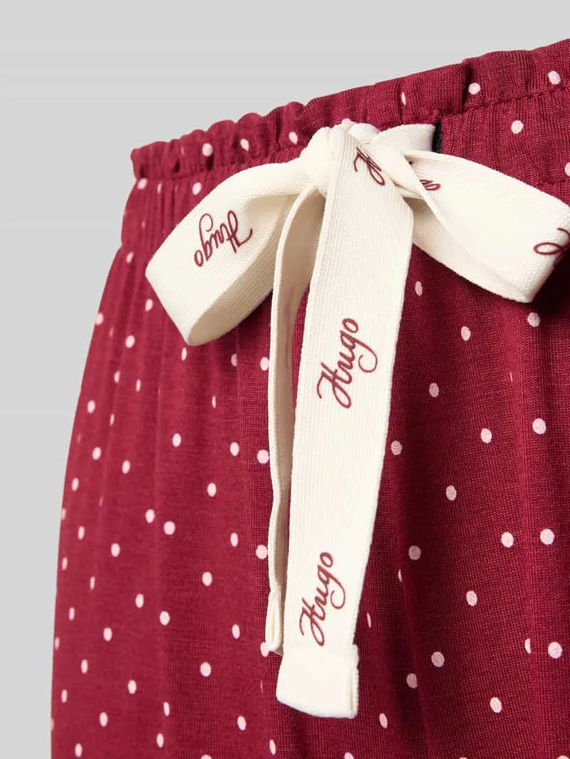 Hugo Loose fit pyjamabroek van mix van modal en katoen bordeaux, foto 2