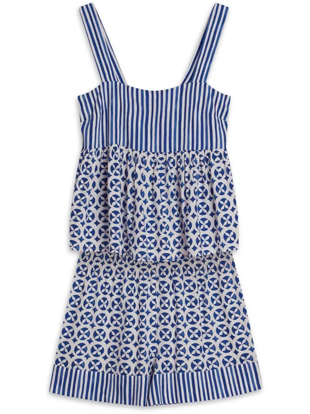 ESOTIQ Rekha - Damespyjamaset - Navy - Viscose