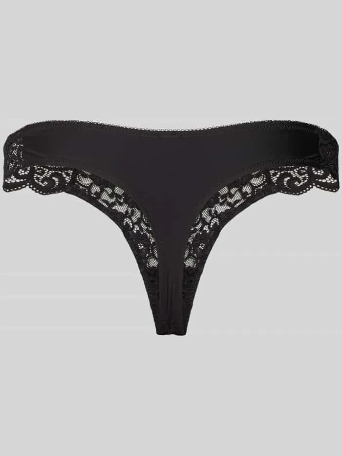 Triumph String in semi-transparant design, model 'AMOURETTE' zwart, foto 2