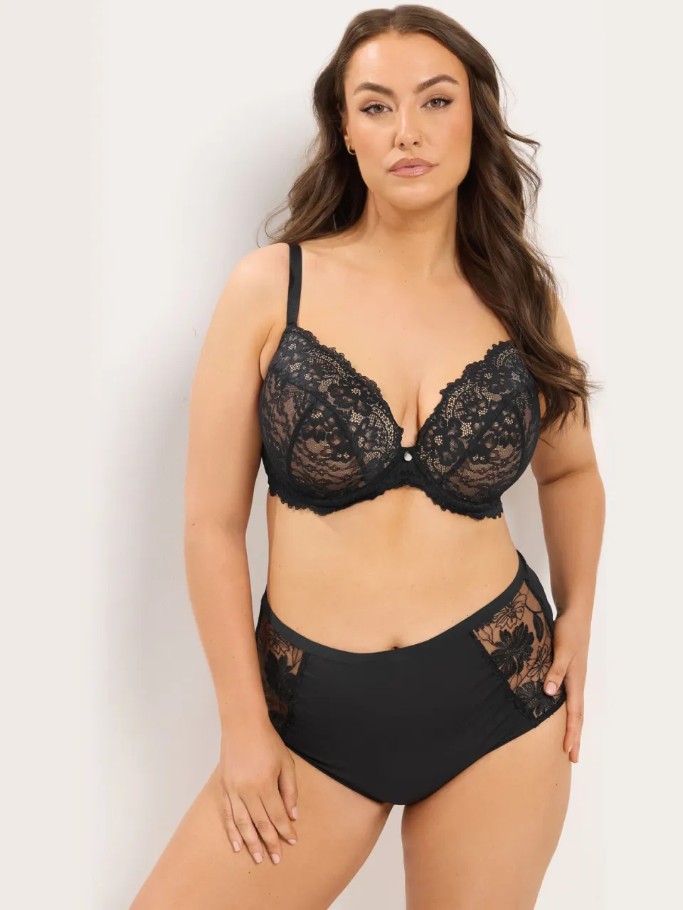 Yours Zwarte Anjabeha Met Kant En Vulling Black