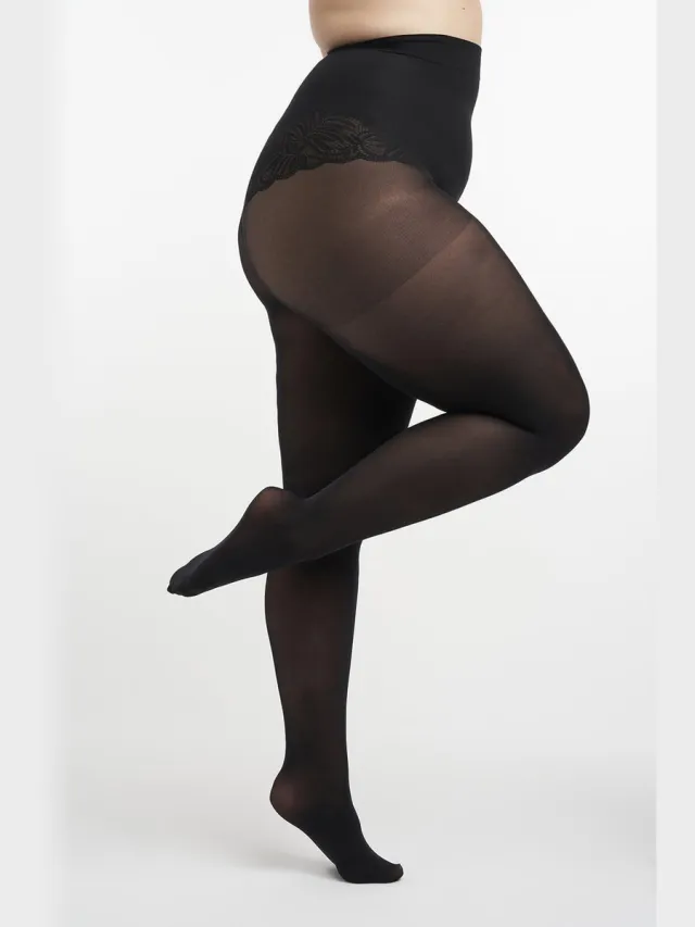 MS Mode Accesoires 2-pack 3D Super stretch panty 40 denier Zwart