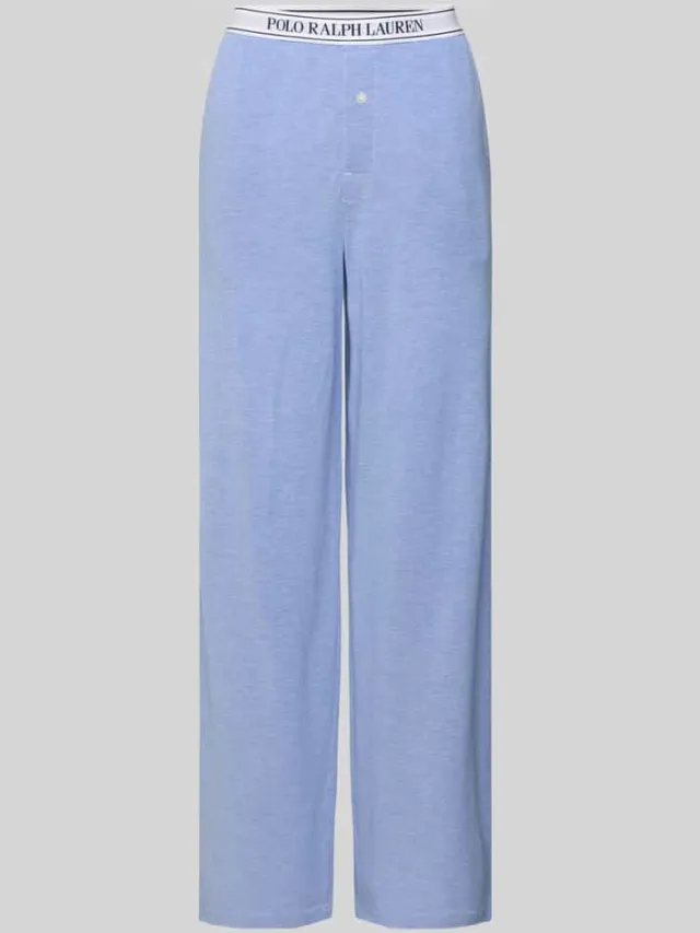 Polo Ralph Lauren Straight leg pyjamabroek met elastische band met label Blauw