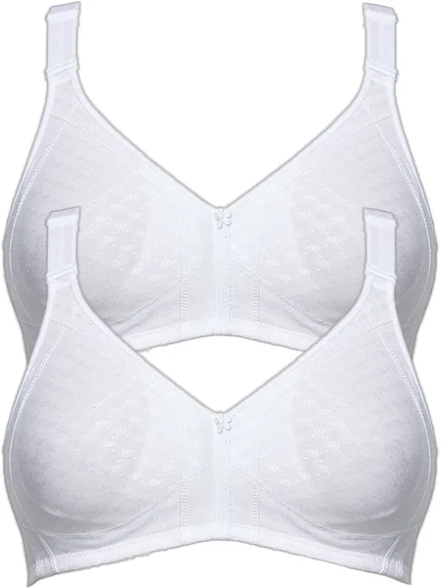 Susa 2-pack BH zonder beugel Topsy Plus Wit Wit