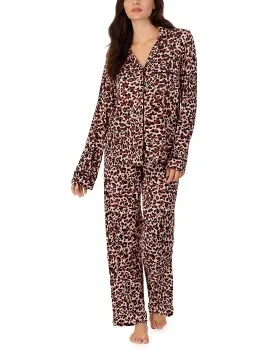 Dkny Less Talk More Sleep Long Sleeve Top And Pant Roze