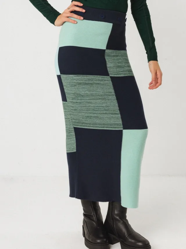 Skfk dames vegan Rok Two Piece Ibana Blauw Extra donkerblauw