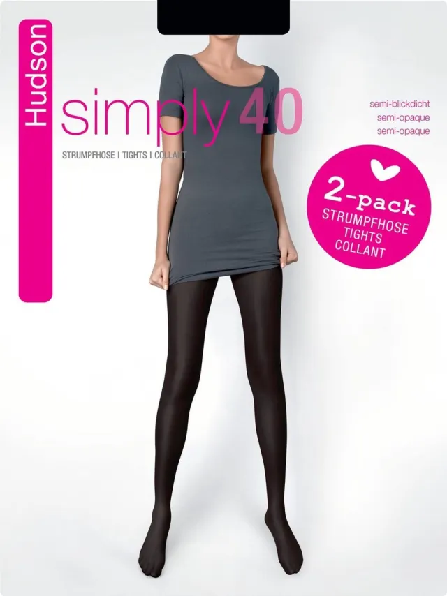 Hudson Simply 40 Panty - 2 pack - Marine-40
