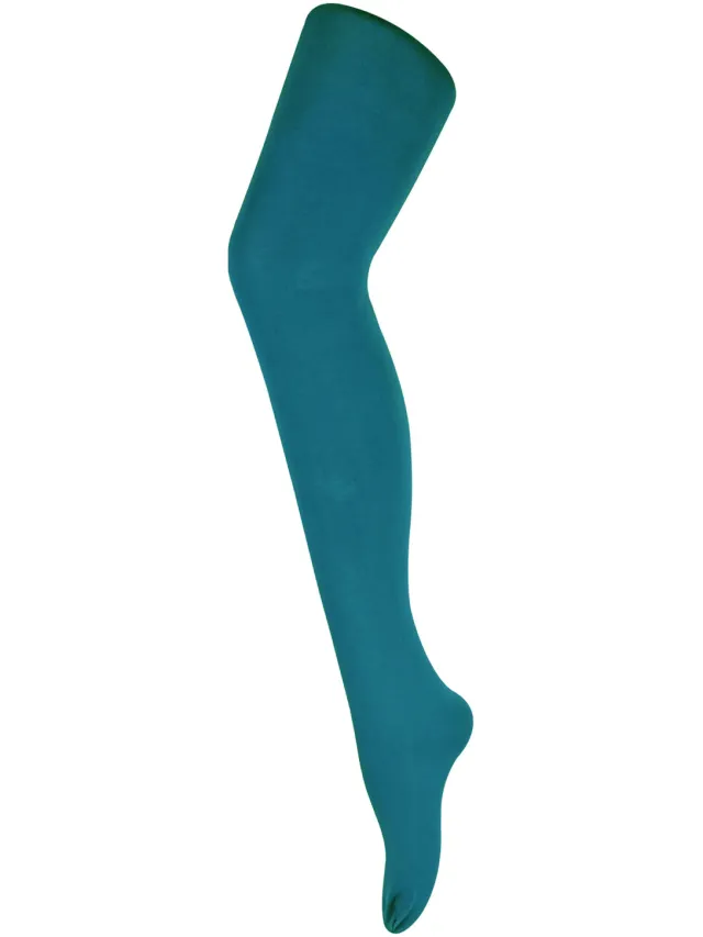 Sock Snob Dames 80 denier ondoorzichtige effen gekleurde panty's - Groenblauw Petrol