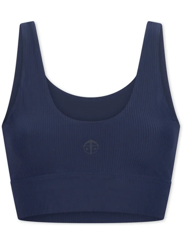 Schiesser dames Active bustier met fijne rib - kleur admiraalblauw (1-pack) - bralette - admiraal dessin