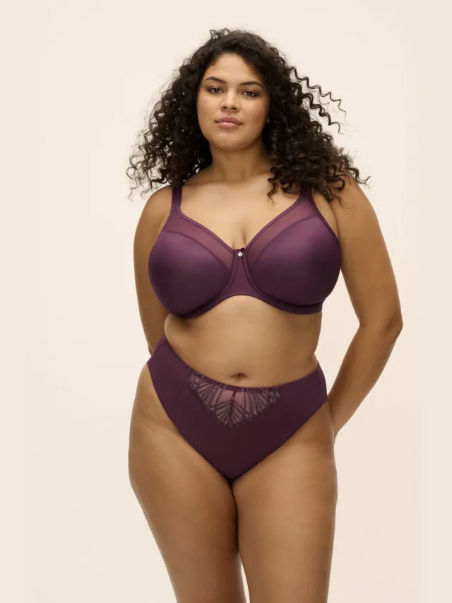 Elomi Smooth niet-voorgevormde beugel-bh aubergine
