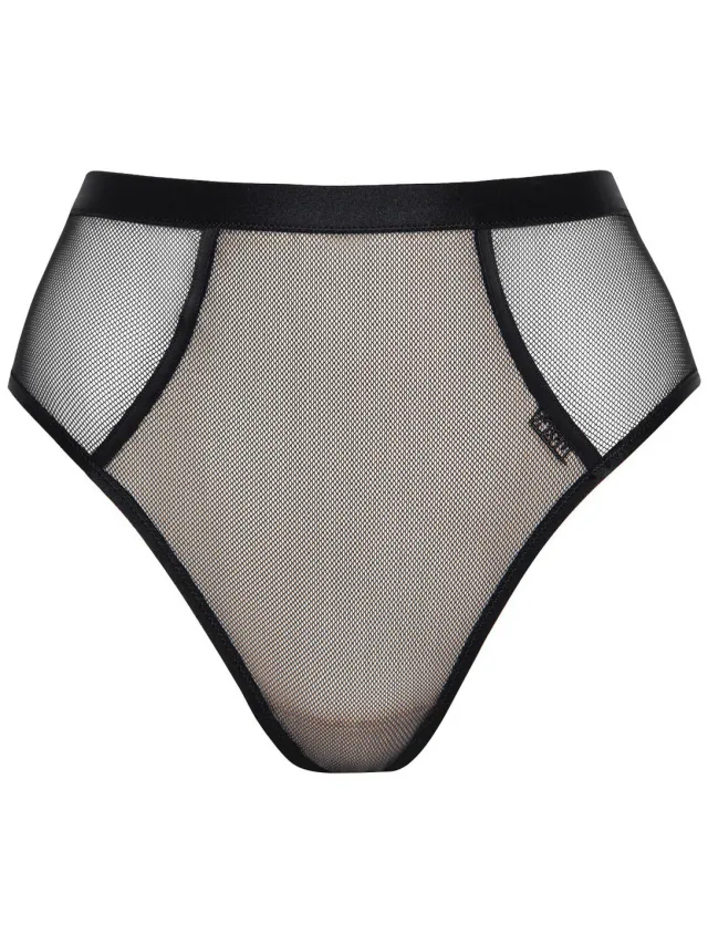 Lisca Slips Lisca Mesh - hoog uitgesneden slip met hoge taille Zwart