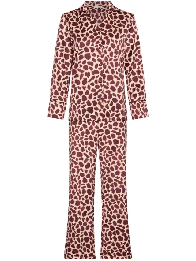 Pastunette Premium - Satin Wild - Pyjama - Katoen/Polyester Rood