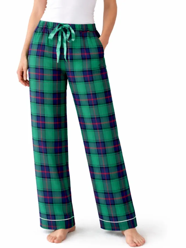 Starry Indigo Dames Pyjamabroek Flanel - Petite Groen