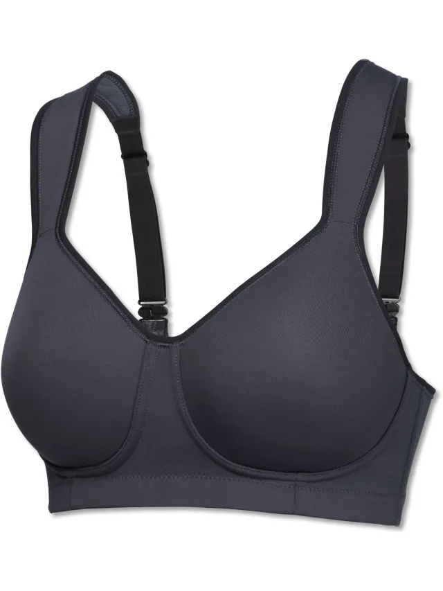 Schiesser Active bh (1-pack) - dames sport-bh antraciet
